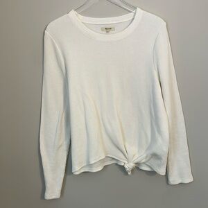Madewell White Long Sleeve Top Size XL